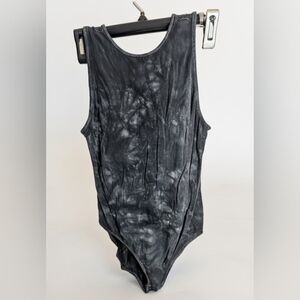 American Eagle Navy Tie-Dye Sleeveless Bodysuit Small